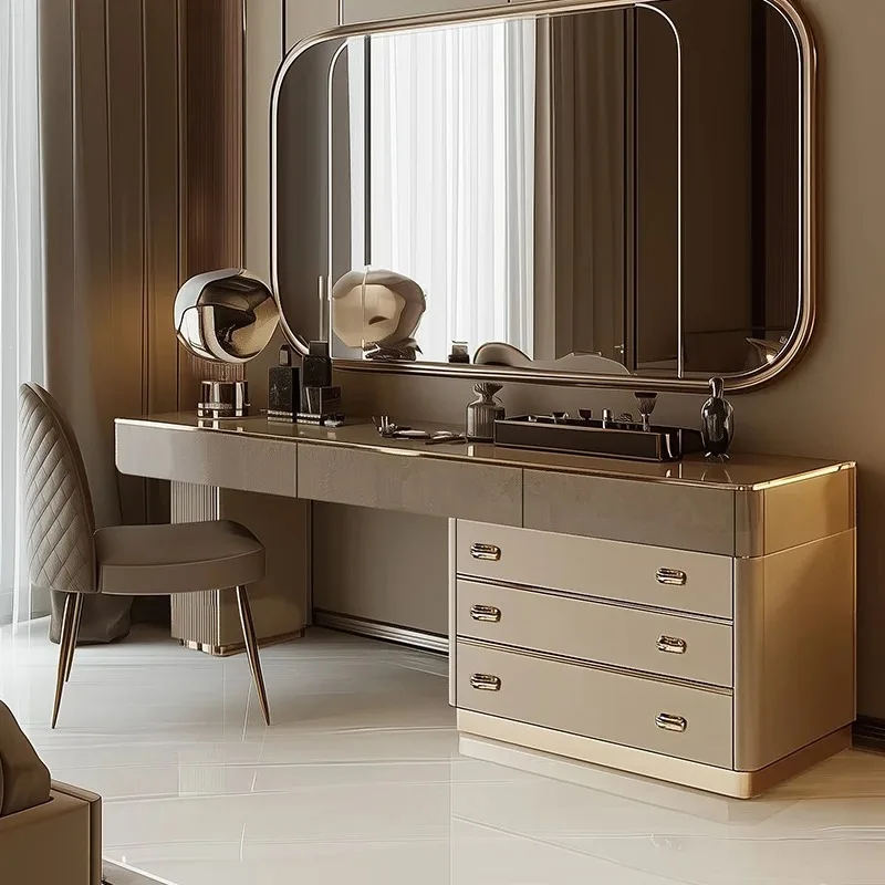A Full Set Wooden Vanity Table - đánh giá và giá Beauty Makeup Vanity Set